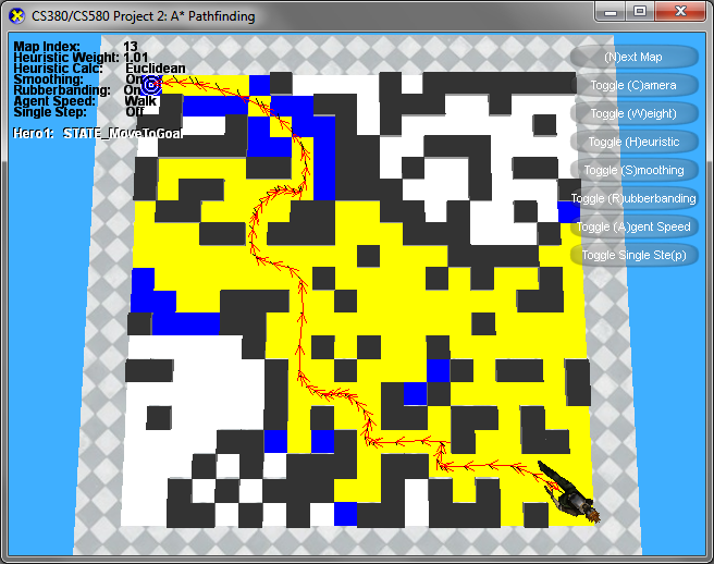 A* Pathfinding screenshot 1
